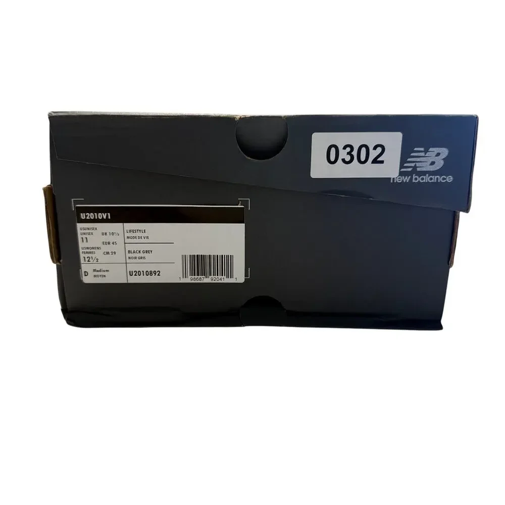 New Balance 2010 in Black Shadow Grey, Size 11